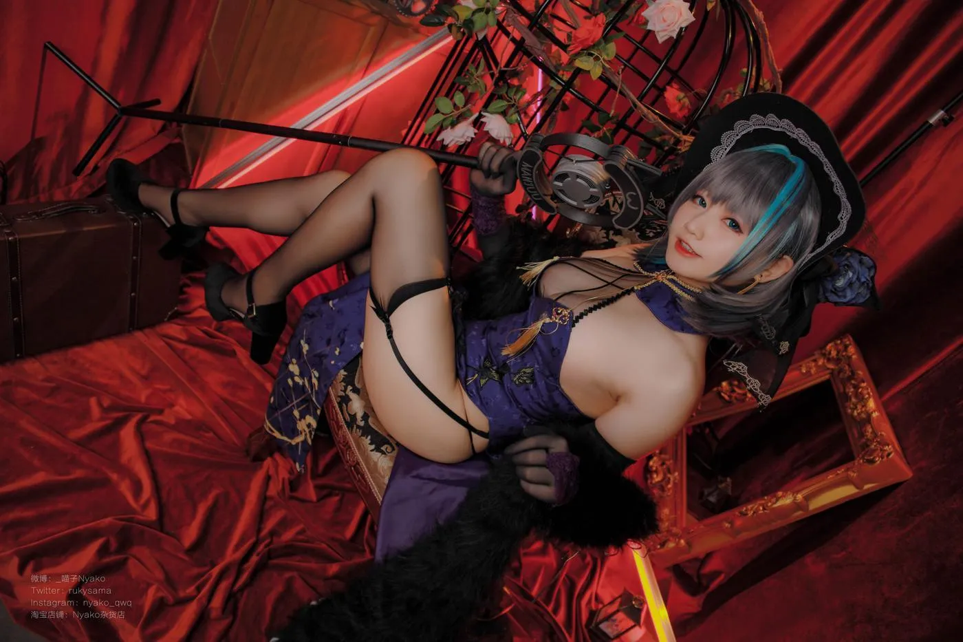 Nyako喵子 – NO.31 柴郡旗袍 [48P]插图6